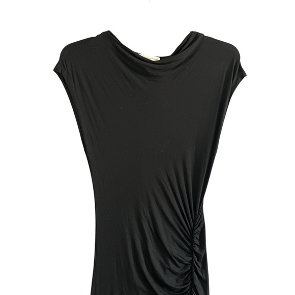 YOUNG FABULOUS & BROKE Tulola Ruched Side Slit Maxi Dress Black Small NWOT - Picture 2 of 11